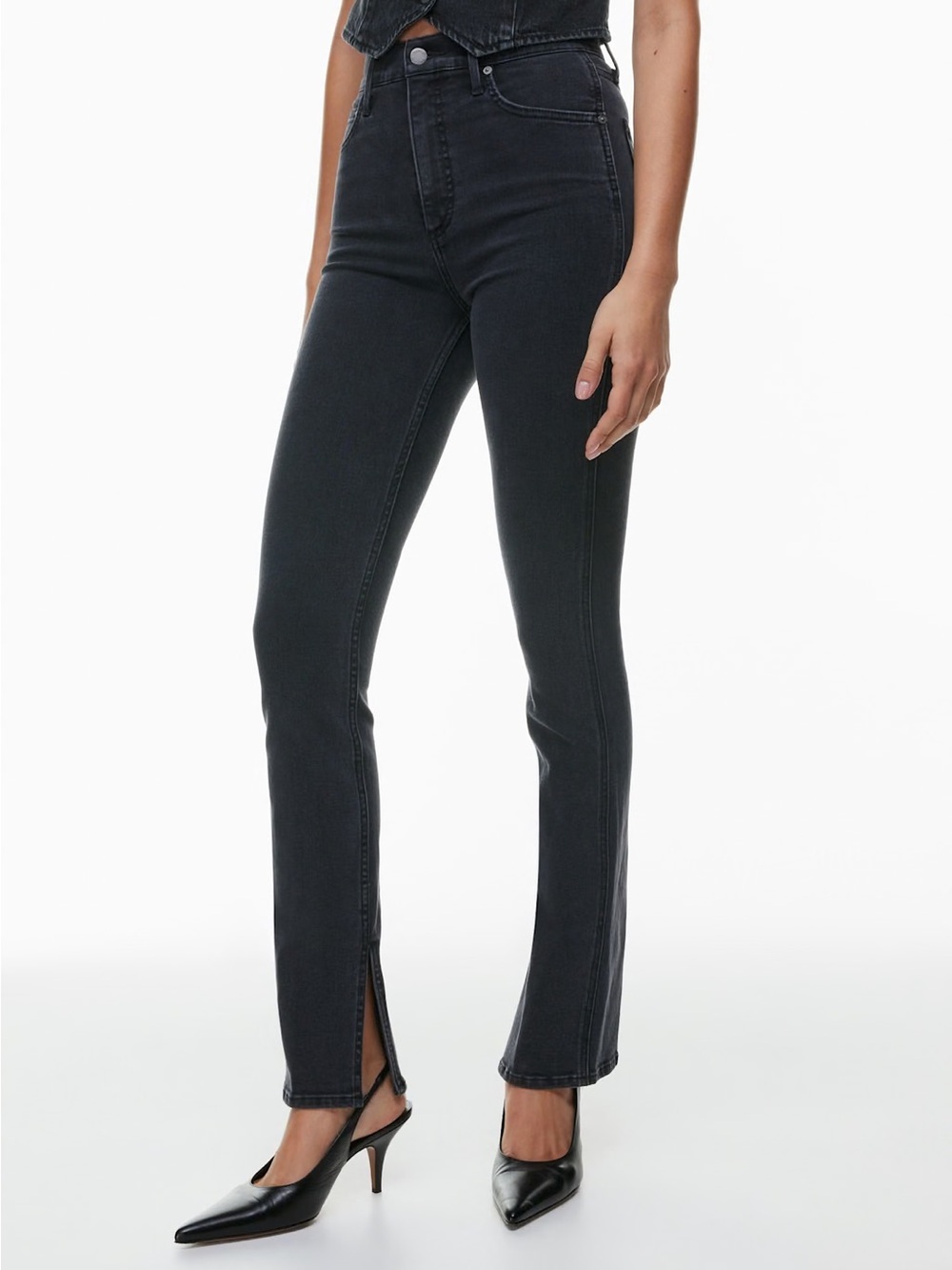 Aritzia Denim Forum The Lola Split Hi-Rise Skinny Jean NWT Size 25